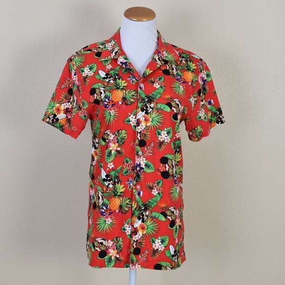 Disney Mickey Mouse Hawaiian Button Front Shirt S - Picture 2 of 8